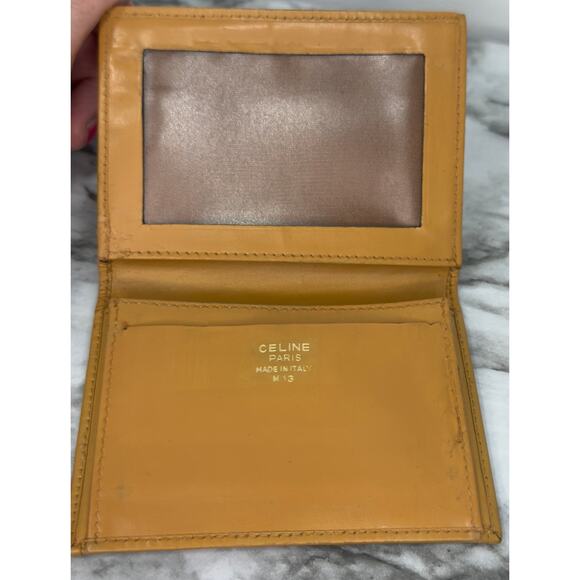 Celine Vintage Macadam Card Case Bifold Wallet Triomphe Logo M13 - Picture 11 of 11
